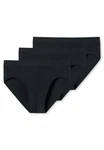 Schiesser Minislip 95/5 (3er-Pack) Schwarz/Dunkelblau