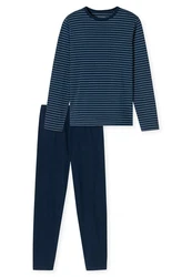 Schiesser Schlafanzug Casual Essentials Dunkelblau