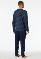 Schiesser Schlafanzug Casual Essentials Dunkelblau