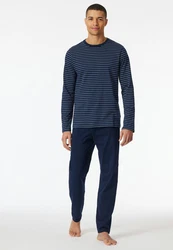 Schiesser Schlafanzug Casual Essentials Dunkelblau