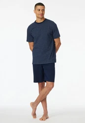 Schiesser Shorty Casual Essentials Dunkelblau/Blau