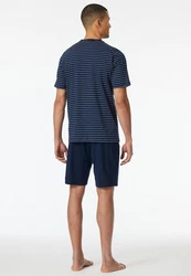 Schiesser Shorty Casual Essentials Dunkelblau/Blau