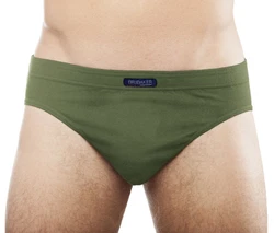 BRUBAKER Slip Herren Unterhose aus Baumwolle Dunkelgrün/Khaki