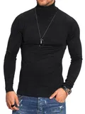 Schwarze Rollkragenpullover aus Viskose image