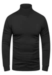 behype Rollkragenpullover TIBERIUS Slim Fit-Schnitt Schwarz