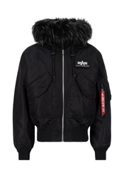 Alpha Industries Winterjacke Men Bomber Jackets Hooded Custom 45/P Schwarz