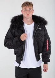 Alpha Industries Winterjacke Men Bomber Jackets Hooded Custom 45/P Schwarz