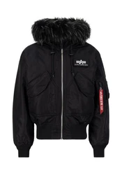 Alpha Industries Winterjacke Men Bomber Jackets Hooded Custom 45/P Schwarz