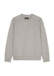 Sweatshirt dezente Melange-Design wird durch eine Logo-Stickerei verfeinert
