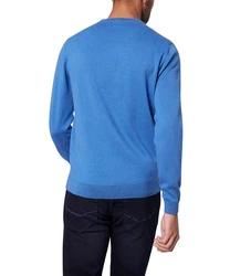 Pierre Cardin Strickpullover Rundhals Dunkelblau/Blau/Hellblau