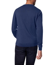 Pierre Cardin Strickpullover Rundhals Dunkelblau/Blau