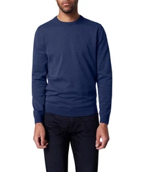 Pierre Cardin Strickpullover Rundhals Dunkelblau/Blau