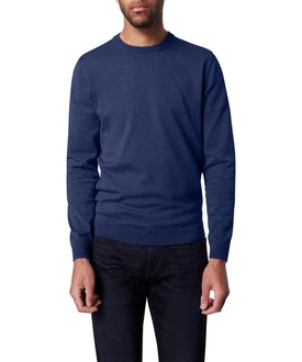 Pierre Cardin Strickpullover Rundhals Dunkelblau/Blau
