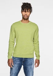 STREET ONE MEN Strickpullover mit Rundhalsausschnitt Neonfarben/Grün/Hellgrün