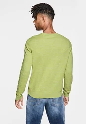 STREET ONE MEN Strickpullover mit Rundhalsausschnitt Neonfarben/Grün/Hellgrün