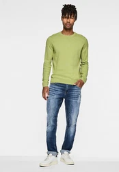 STREET ONE MEN Strickpullover mit Rundhalsausschnitt Neonfarben/Grün/Hellgrün