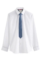 Next Businesshemd Festliches Hemd mit Krawatten im Set Dunkelblau/Blau/Hellblau/Weiß