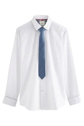 Next Businesshemd Festliches Hemd mit Krawatten im Set Dunkelblau/Blau/Hellblau/Weiß
