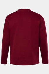 JP1880 T-Shirt Henley Langarm Piqu (JP1880) Dunkelrot/Bordeaux