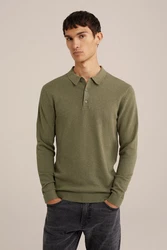 WE Fashion Poloshirt Dunkelgrün/Khaki