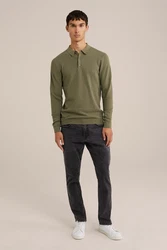 WE Fashion Poloshirt Dunkelgrün/Khaki