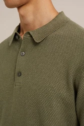 WE Fashion Poloshirt Dunkelgrün/Khaki