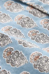 Next Kurzarmhemd Print Blau/Hellblau
