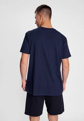 hummel T-Shirt Rundhalsausschnitt gesticktes Logo Regular fit (7924) Blau (7924)