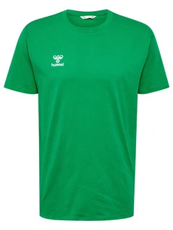 hummel T-Shirt Rundhalsausschnitt gesticktes Logo Regular fit (7924) Grün (7924)