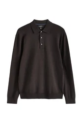 Next Polokragenpullover Regular Fit Poloshirt aus Strick Dunkelbraun/Braun/Dunkelgrün/Grau