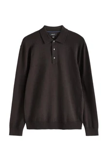 Next Polokragenpullover Regular Fit Poloshirt aus Strick