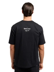 CARLO COLUCCI T-Shirt Di Pastena Schwarz/Hellblau