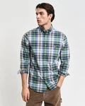 Gant Karohemd REG POPLIN TARTAN CHECK SHIRT Regular Fit Hellblau/Blau/Türkis/Braun