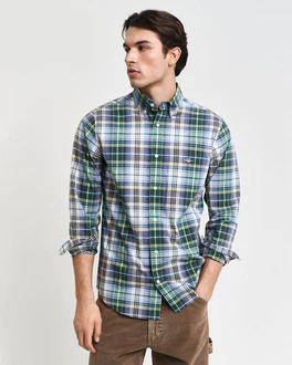 Gant Karohemd REG POPLIN TARTAN CHECK SHIRT Regular Fit Hellblau/Blau/Türkis/Braun