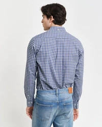 Gant Langarmhemd REG POPLIN SMALL CHECK SHIRT Regular Fit Hellblau/Blau/Grau/Dunkelblau