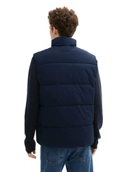 TOM TAILOR Denim Steppweste Dunkelblau/Blau/Hellblau