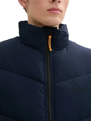 TOM TAILOR Denim Steppweste Dunkelblau/Blau/Hellblau