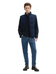 TOM TAILOR Denim Steppweste Dunkelblau/Blau/Hellblau
