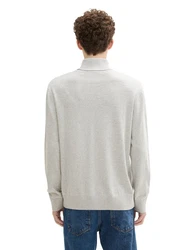 TOM TAILOR Denim Strickpullover Basic Rollkragenpullover grau