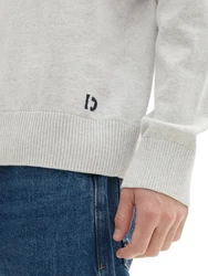 TOM TAILOR Denim Strickpullover Basic Rollkragenpullover grau