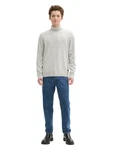 TOM TAILOR Denim Strickpullover Basic Rollkragenpullover grau