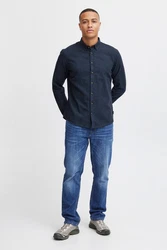 BLEND Hemd Burley Dunkelblau/Hellblau/Blau