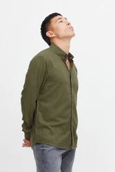 BLEND Hemd Burley Dunkelgrün/Khaki