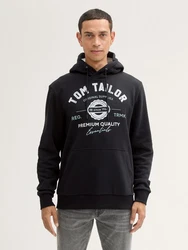 TOM TAILOR Sweatshirt Schwarz/Gelb/Braun