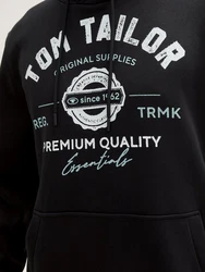 TOM TAILOR Sweatshirt Schwarz/Gelb/Braun