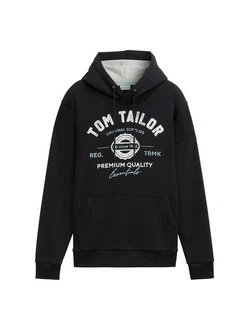 TOM TAILOR Sweatshirt Schwarz/Gelb/Braun