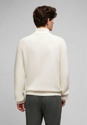 HECHTER PARIS Rollkragenpullover Creme/Weiß