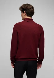 HECHTER PARIS Rollkragenpullover Dunkelrot/Bordeaux/Rot