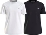 Calvin Klein Jeans T-Shirt 2 PACK MONOLOGO Logodruck Weiß/Dunkelblau/Schwarz