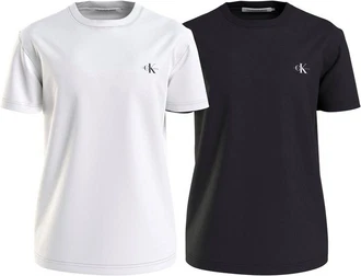 Calvin Klein Jeans T-Shirt 2 PACK MONOLOGO Logodruck Calvin Klein Jeans T-Shirt 2 PACK MONOLOGO Logodruck